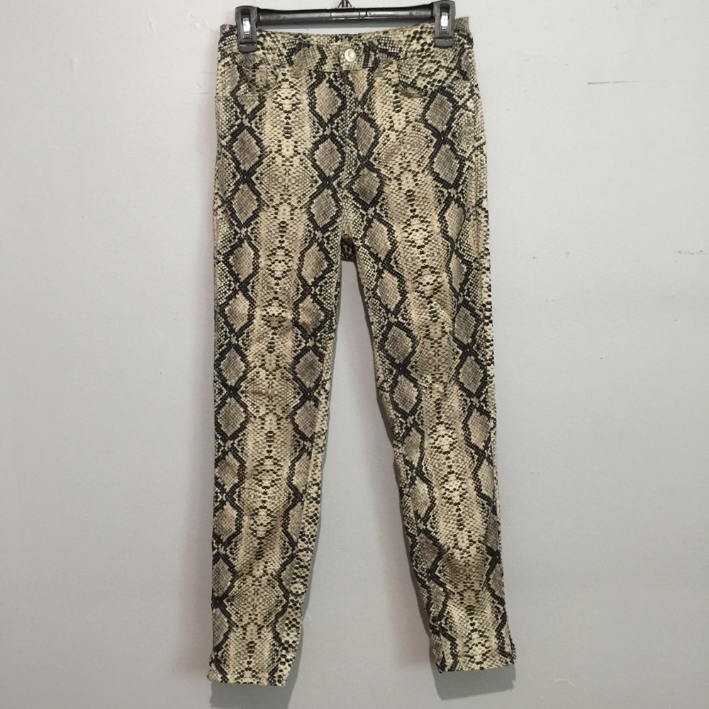 ZARA Snake Skin Skinny Pants size 6